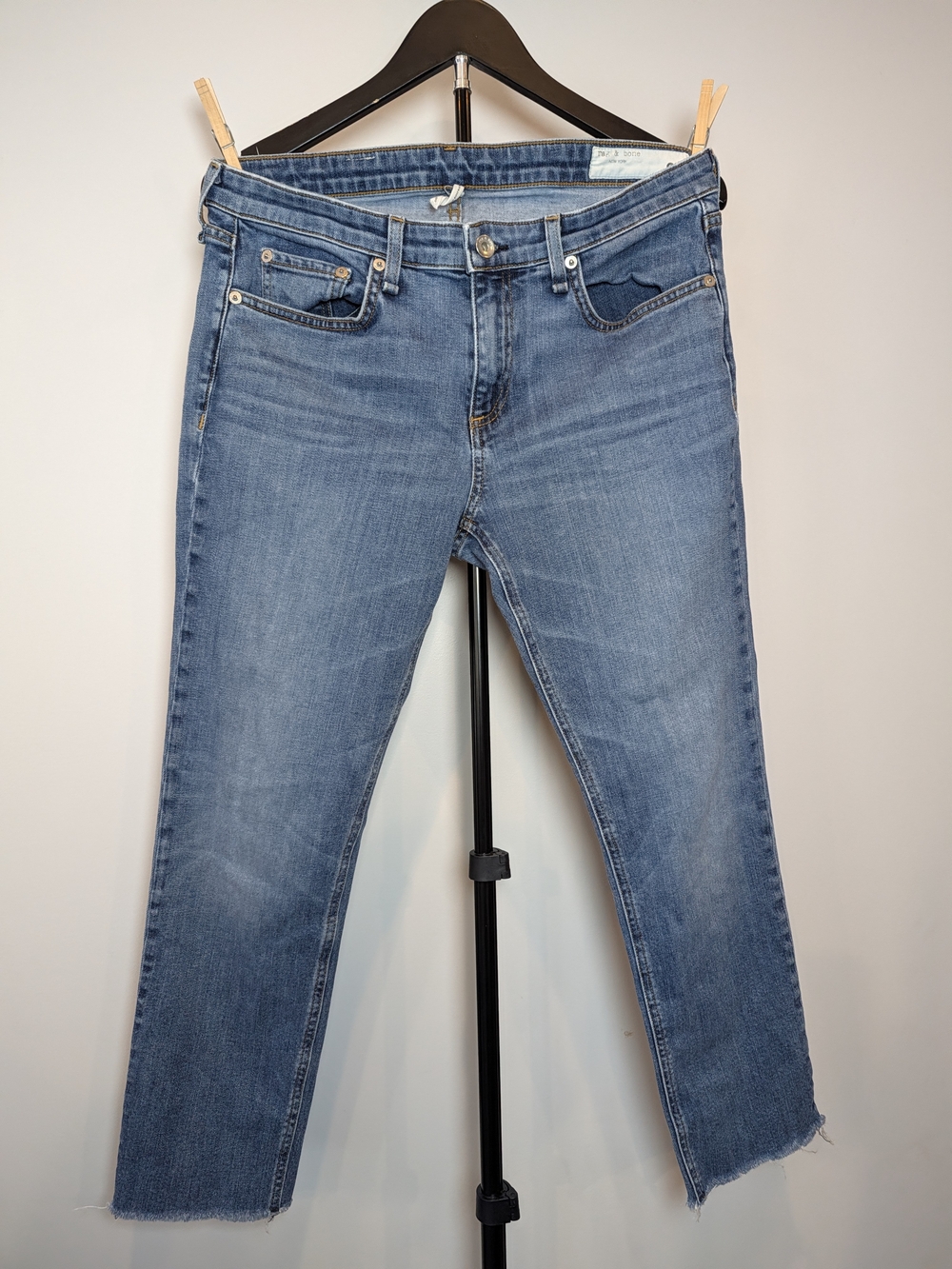 rag & bone Size 29 Dre Low Rise Ankle Slim Boyfriend Jeans
